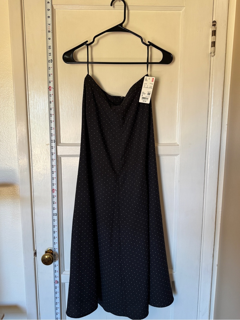 NWT Uniqlo Mermaid Maxi Skirt Black and White Polka Dot | Womens Small